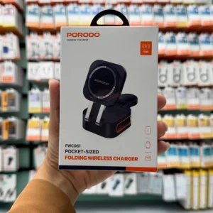 خرید شارژ بی‌سیم گوشی با شارژر پرودو 3 کاره