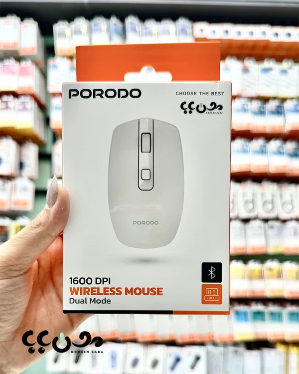 خرید موس بی سیم پرودو + بلوتوث مدل PD-WBRM16-WH اصل