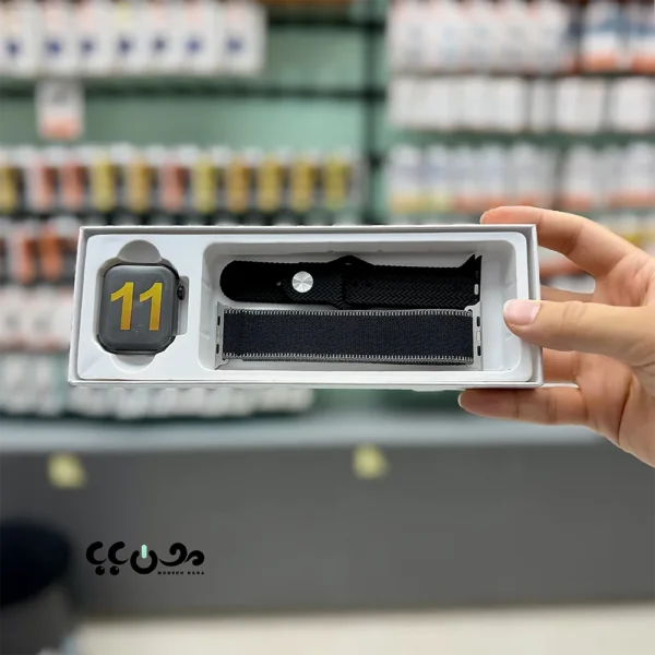 ساعت هوشمند hk11 pro max با 2 بند مشکی