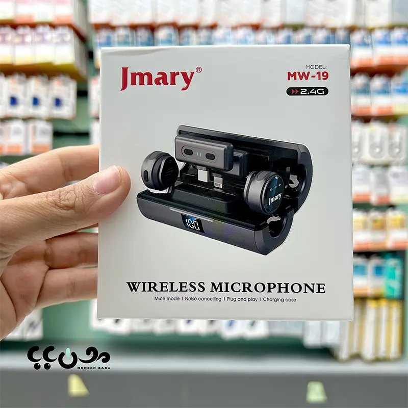 میکروفون یقه ای بی سیم Jmary MW-19 مناسب تولید محتوا