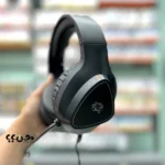 نمای سه رخ هدست گیمینگ Porodo PDX414 با طراحی مشکی