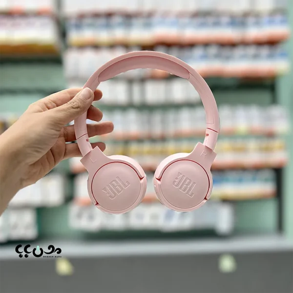 نمای نزدیک هدفون بی سیم JBL Tune 510BT های کپی صورتی
