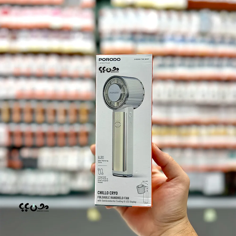 خرید پنکه دستی شارژی Porodo Chillo Cryo مدل PDLFSTSM101BG